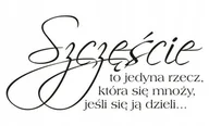 Naklejki na ścianę - Napis na ścianę naklejka cytat - Szczęście to.. 61, 200x100 cm - miniaturka - grafika 1