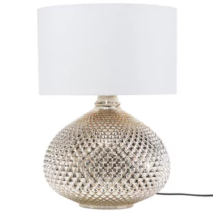 Beliani Lampa stołowa Lampa stołowa szklana złota MADON 78694 - Lampy stojące - miniaturka - grafika 1