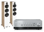 Zestawy stereo - Yamaha R-N800A (srebrny) + Debut Reference F5 (biały) - miniaturka - grafika 1