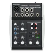 Miksery DJ - Behringer 502S - 5-kanałowy kompaktowy mikser analogowy z interfejsem USB zaprojektowany specjalnie do obsługi podcastów, streamowania oraz nagrywania w domu - miniaturka - grafika 1