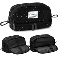 Piórniki - Piórnik szkolny duży cztery komory rozkładany do szkoły czarny ZAGATTO ZG872 - miniaturka - grafika 1