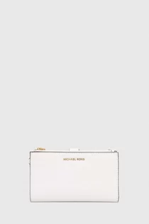 Portfele - MICHAEL Michael Kors portfel skórzany damski kolor biały - grafika 1