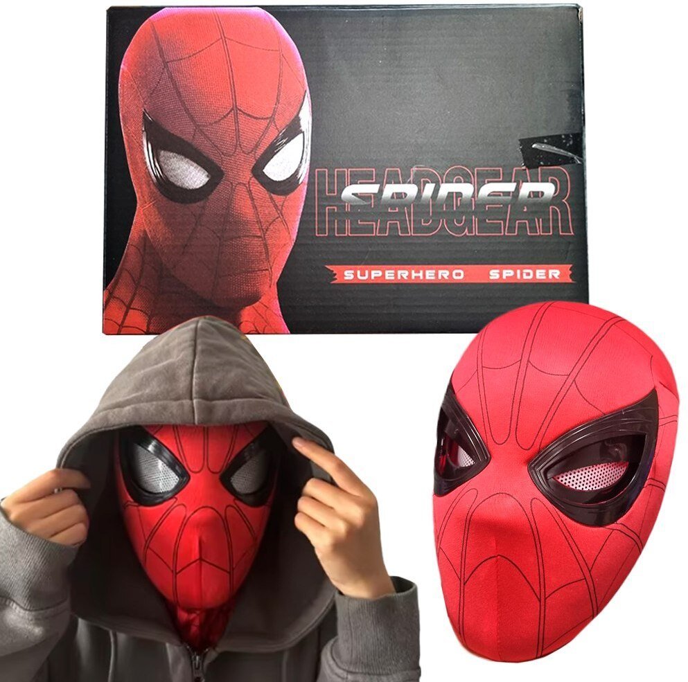 Polesie Maska na twarz Brade Spiderman maska oczy są ruchome tkanina pająk czerwony