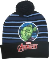 Czapki dla dzieci - Czapka zimowa Avengers z daszkiem - fajna czapka dla dzieci w rozmiarze onesize, czarna - miniaturka - grafika 1