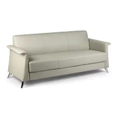 Sofy i kanapy - B2B Partner Skórzany komplet wypoczynkowy FOREST, dla 3 osób, szary 443112 - miniaturka - grafika 1