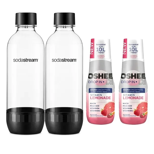 SYROP Oshee koncentrat + BUTELKA DO SATURATORA SodaStream Classic 1L 2+2