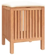 Kosze na bieliznę - Drewniany Kosz Na Pranie Z Siedziskiem 40X12X4 Cm N4-A38 - miniaturka - grafika 1