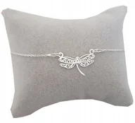 Bransoletki - Srebrna bransoletka CELEBRYTKA WAŻKA z ważką 925 - miniaturka - grafika 1