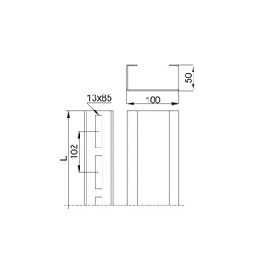CWC100H50/4,4NMC ceownik wzmocniony blacha 2.0mm - Inne akcesoria elektryczne - miniaturka - grafika 2