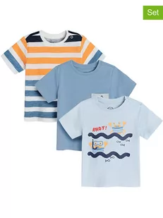 COOL CLUB Koszulki (3 szt.) w kolorze niebieskim - Kaftaniki dla niemowląt - miniaturka - grafika 1