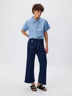 Reserved - Jeansy culotte - granatowy - Spodnie damskie - miniaturka - grafika 1