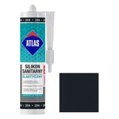 Silikony - Atlas Silikon sanitarny elastyczny 204 czarny 280 ml - miniaturka - grafika 1