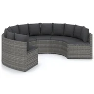 Sofy ogrodowe - VidaXL  6-częściowa sofa do ogrodu, z poduszkami, polirattan, szara 3064895 - miniaturka - grafika 1