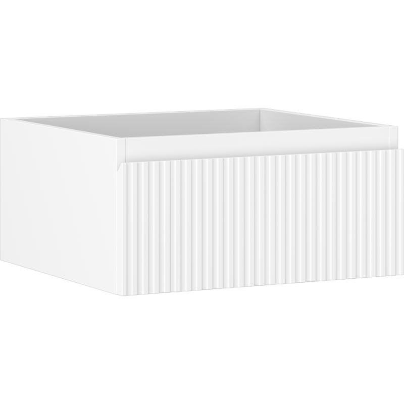 Mexen Rivel szafka łazienkowa podumywalkowa 50 cm, 1 szuflada, ryflowana , biała mat- 91A20-05023-1-BF01