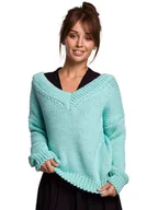 Swetry damskie - Be Wear Sweter w kolorze miętowym - miniaturka - grafika 1