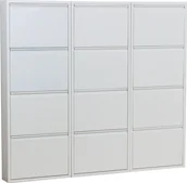 Szafki na buty - Pisa szafka na buty z 12 klapami/drzwiczkami w metalicznej bieli. Zmontowane. - miniaturka - grafika 1