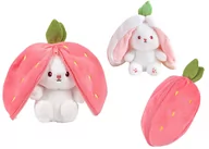 Maskotki i pluszaki - Maskotka Królik Ukryty W Truskawce Pluszak Z Niespodzianką Zmienia Się W Owoc Marchewka - miniaturka - grafika 1