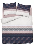 Pościel - Pościel z bawełny, czarno-brązowy ornament wz.3835b, 140x200 cm, 2 elementy - miniaturka - grafika 1