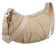 Torebki damskie - Torebka damska listonoszka PETERSON mała crossbody na suwak szeroki pasek na ramię modna miejska beżowa - miniaturka - grafika 1