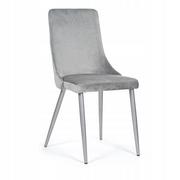 Krzesła - krzesło nowoczesne tapicerowane welurowe UNO jasno szare - miniaturka - grafika 1