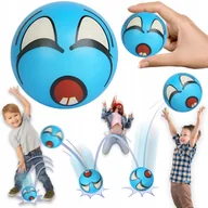 Zabawki sensoryczne - PIŁKA BUŹKA uśmiech MINKA gniotek relaks ANTYSTRESOWA miękka piłeczka - miniaturka - grafika 1