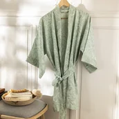 Szlafroki damskie - Le Jacquard Fran ais Szlafrok Charmilles Kimono Green - miniaturka - grafika 1