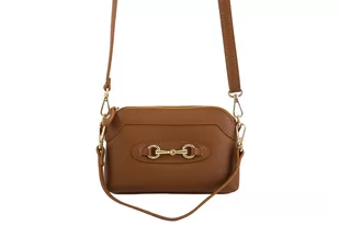 Mała torebka wizytowa skórzana - Brązowa jasna - Torebki damskie - miniaturka - grafika 7