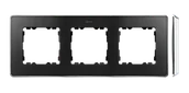Klawisze i ramki - Kontakt Simon Ramka 3-krotna SIMON 82 Detail SELECT metal - grafit/chrom - miniaturka - grafika 1