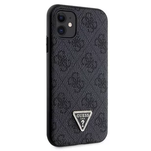 Guess GUHCN61P4TDSCPK iPhone 11 / Xr 6.1" czarny/black hardcase Crossbody 4G Metal Logo - Etui i futerały do telefonów - miniaturka - grafika 4