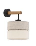 Lampy ścienne - Kinkiet ścienny Eco, do sypialni, drewniany, do łazienki, boho - miniaturka - grafika 1
