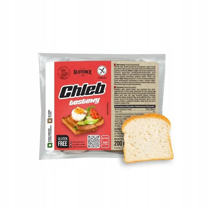 CHLEB TOSTOWY BEZGLUTENOWY 200G GLUTENEX