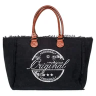 Torebki damskie - Torba Weekendowa Plażowa Shopperka Vivi Paris Czarna - miniaturka - grafika 1