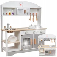 Zabawki AGD - KUCHNIA DREWNIANA DLA DZIECI NOWOCZESNA solidna i duża + przybory kuchenne - miniaturka - grafika 1
