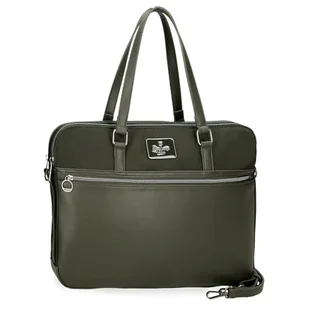 Pepe Jeans Christine Teczka na laptopa zielona 40x30x5 cm poliester z akcentami ze sztucznej skóry by Joumma Bags, Zielony, Talla única, torba na laptop - Torby na laptopy - miniaturka - grafika 1