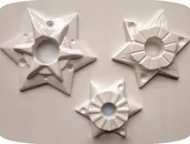 Akcesoria rzeźbiarskie - Forma do odlewów gipsu, zawieszki - gwiazdki, 3 elementy - miniaturka - grafika 1