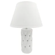 Lampy stojące - Lampa stołowa nocna z kryształkami biała glamour 44 cm - miniaturka - grafika 1