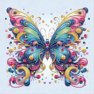 Zabawki kreatywne - Haft Diamentowy Motyl Barw 30x30 cm - miniaturka - grafika 1