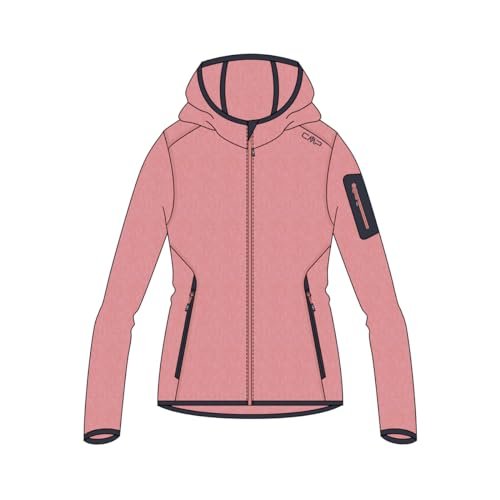 CMP - Damska kurtka Knit-Tech ze stałym kapturem, Orchidea-Lotus, 50