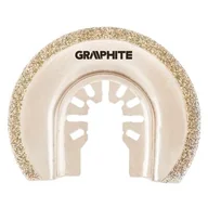 Brzeszczoty - GRAPHITE Tarcza półokrągła HCS do ceramiki, 65 mm, galwaniczne pokrycie nasypem diamentowym - miniaturka - grafika 1