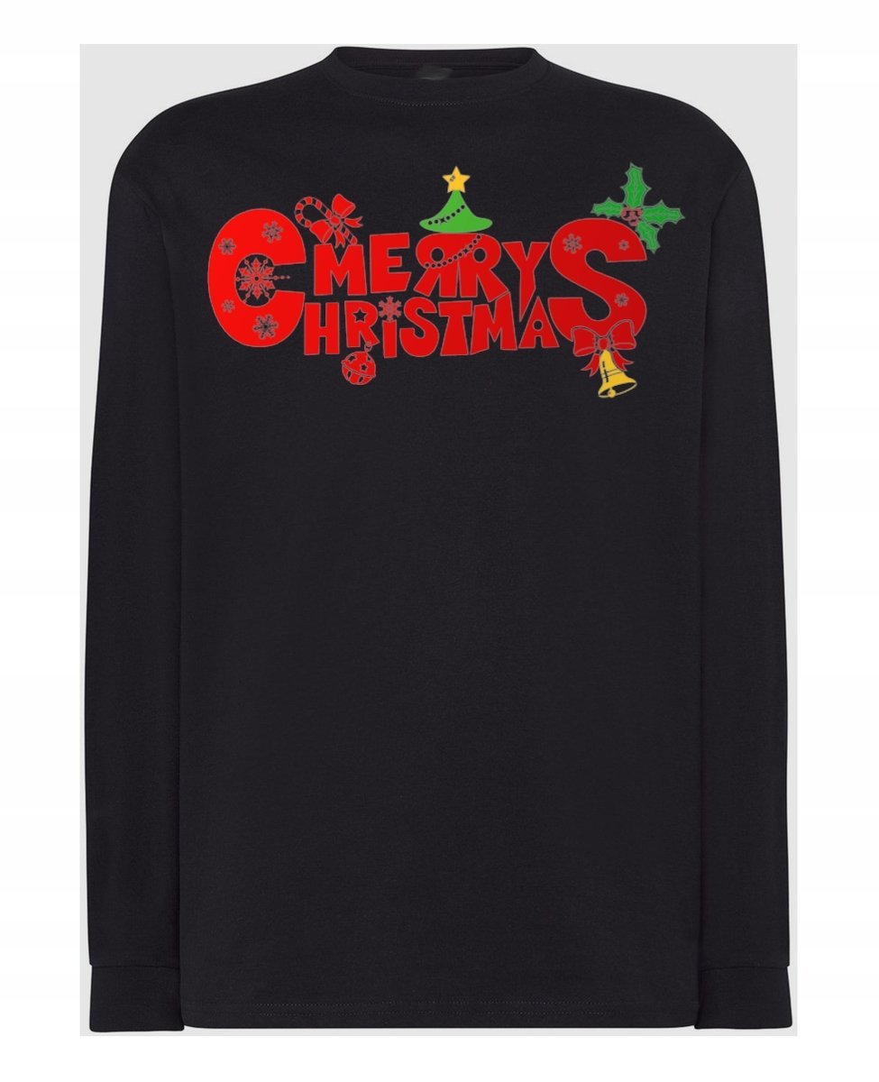 Longsleeve nadruk Merry Christmas Święta Rozm.L