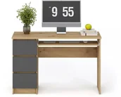 Biurka - Halmar Biurko CINO dąb artisan/grafitowe z szufladami - miniaturka - grafika 1