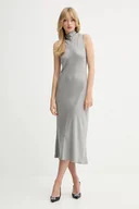 Sukienki - Fracomina sukienka kolor szary maxi prosta FS25WD2009W45101 - miniaturka - grafika 1