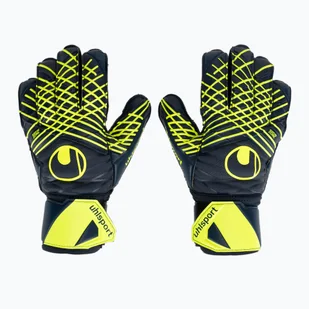 Rękawice bramkarskie uhlsport Prediction Supersoft navy/white/fluo yellow WYSYŁKA W 24H 30 DNI NA ZWROT - Piłka nożna - miniaturka - grafika 1