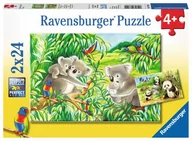 Puzzle - Ravensburger Cute Koalas and Pandas 2x24st. 78202 - miniaturka - grafika 1