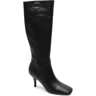 Kozaki damskie - TWINSET Kozaki na szpilce | z dodatkiem skóry - miniaturka - grafika 1