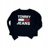 Bluzki damskie - Krótka bluzka damska długi rękaw TOMMY HILFIGER XS - Tommy Hilfiger - miniaturka - grafika 1