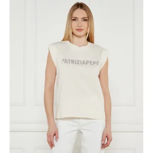 Patrizia Pepe T-shirt Regular Fit - Koszulki i topy damskie - miniaturka - grafika 1