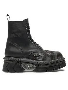 NEW ROCK Glany M-MILI134C-S1 Czarny - Glany damskie - miniaturka - grafika 1