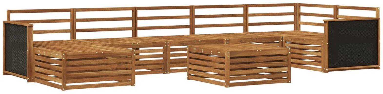 vidaXL Zestaw sof na zewnątrz 8 pcs naturalny