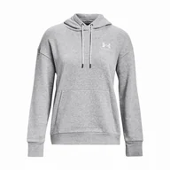 Bluzy sportowe damskie - Bluza damska Under Armour Essential Fleece Hoodie Rozmiar: XS / Kolor: jasnoszary - miniaturka - grafika 1